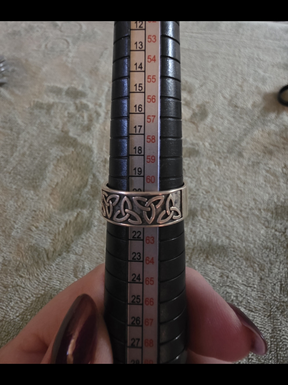 🌞3/$25- Vintage Stainless Celtic Knot Wide Band Ring in Antique🌞 - Picture 8 of 8